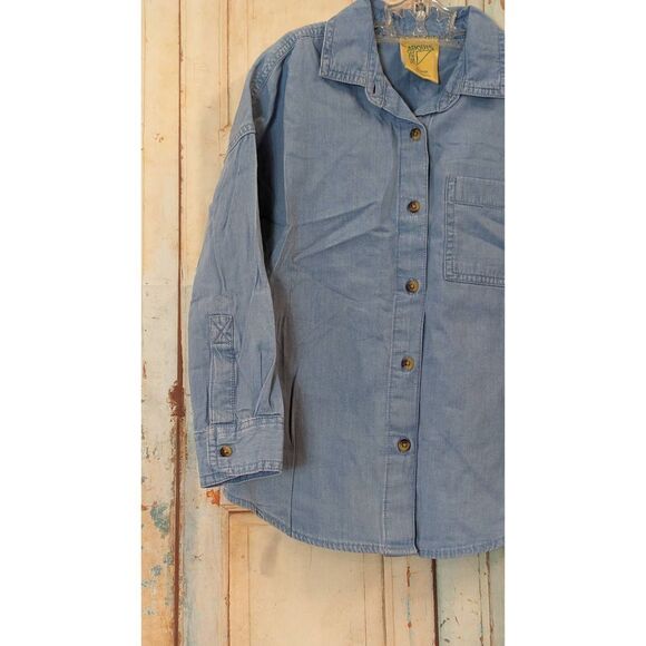There Abouts Girls Size XS 6/6x Blue Button Up Long Sleeve Collared Casual - Picture 4 of 10